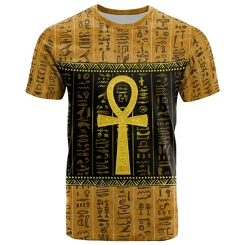 2022 Ogroman Egipatskih Bogova Znakove 3D Štampanih Majica Kratkih Rukava Za Muškarce Žene Unisex Casual Top