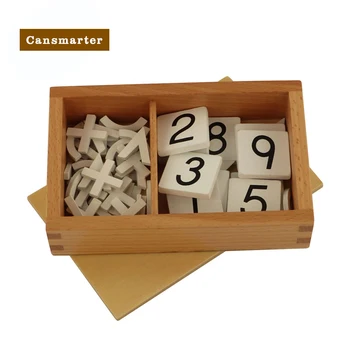 Montessori Dječji Matematički Igračka Materijal Aritmetički Znakovi Kutija Matematičke i Priručnike za Obuku Brojke Edukativne Igre za Djecu