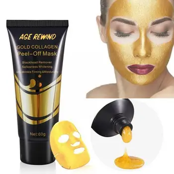 24 K Gold Kolagen Maska Za Lice protiv starenja Uklanja Akne Glatka 60 G Piling Maske za Izbjeljivanje Njegu Kože Face A3R2