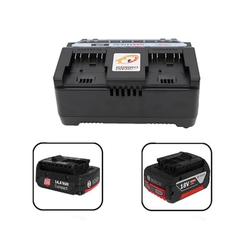4A Litij-ionska Baterija Punjač Dual-port za punjenje sa USB-priključkom i 1A 3A punjač Za Bosch 18 v 14,4 v Akumulator BAT618 BAT614 BAT609