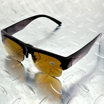 Dovoljno viskija Zaštita očiju Zaštita od sunca Smeđe leće Pilot bifokalne naočale za čitanje od + 0,75 do + 4, pogledajte Blizu i daleko